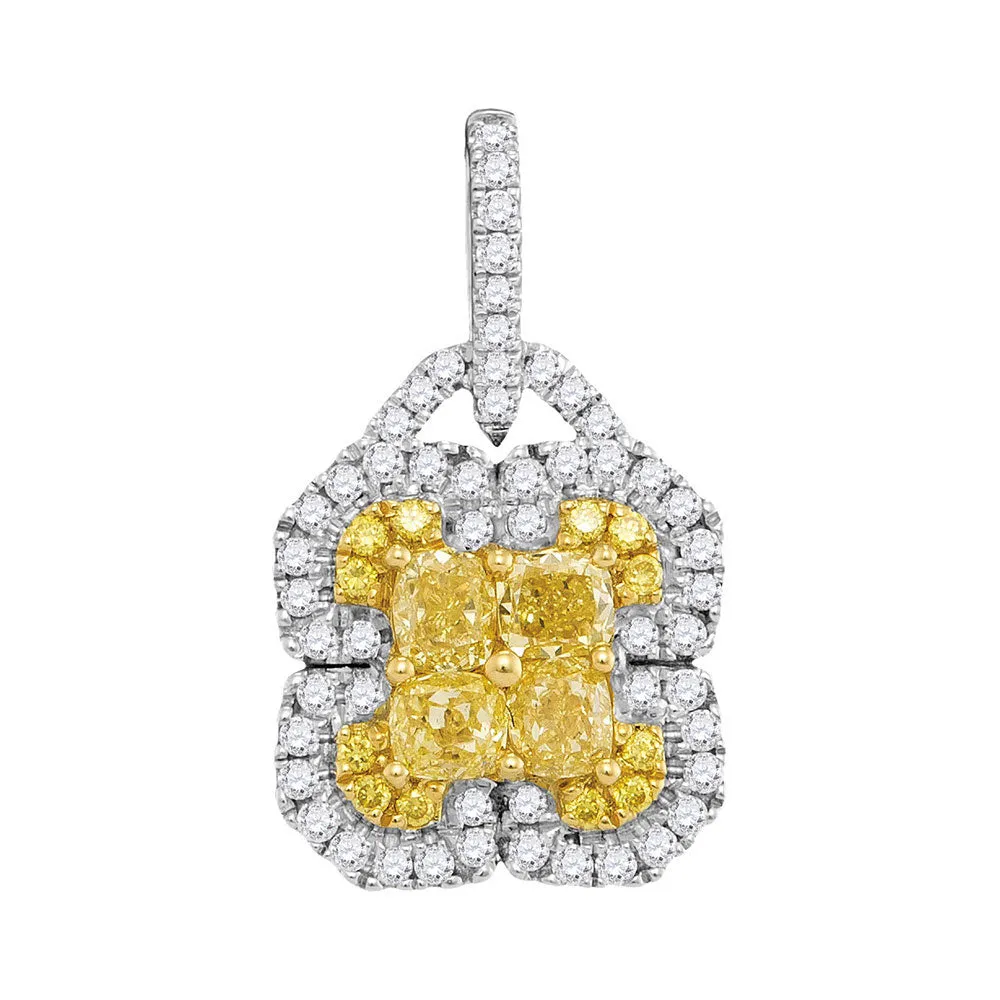 1 Cttw-DIA YELLOW PENDANT