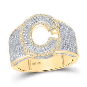 1 CTW-DIA P1P2 INITIAL "C" MENS RING