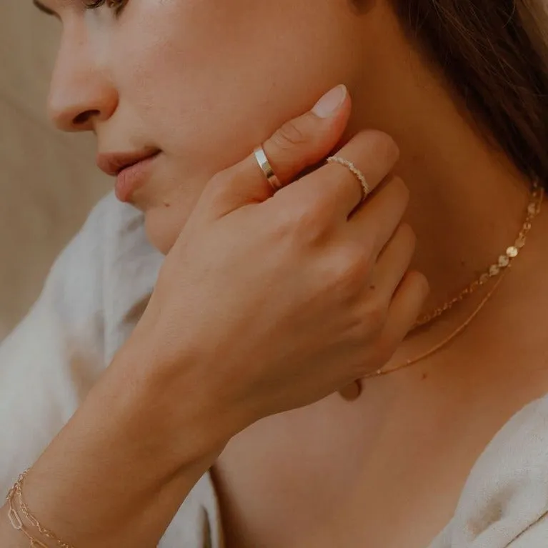 10k Solid Gold Flat Band Ring