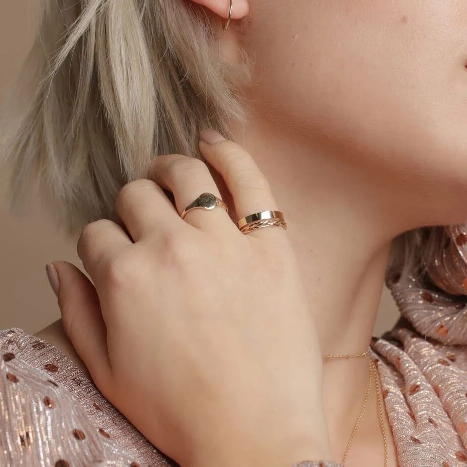 10k Solid Gold Flat Band Ring