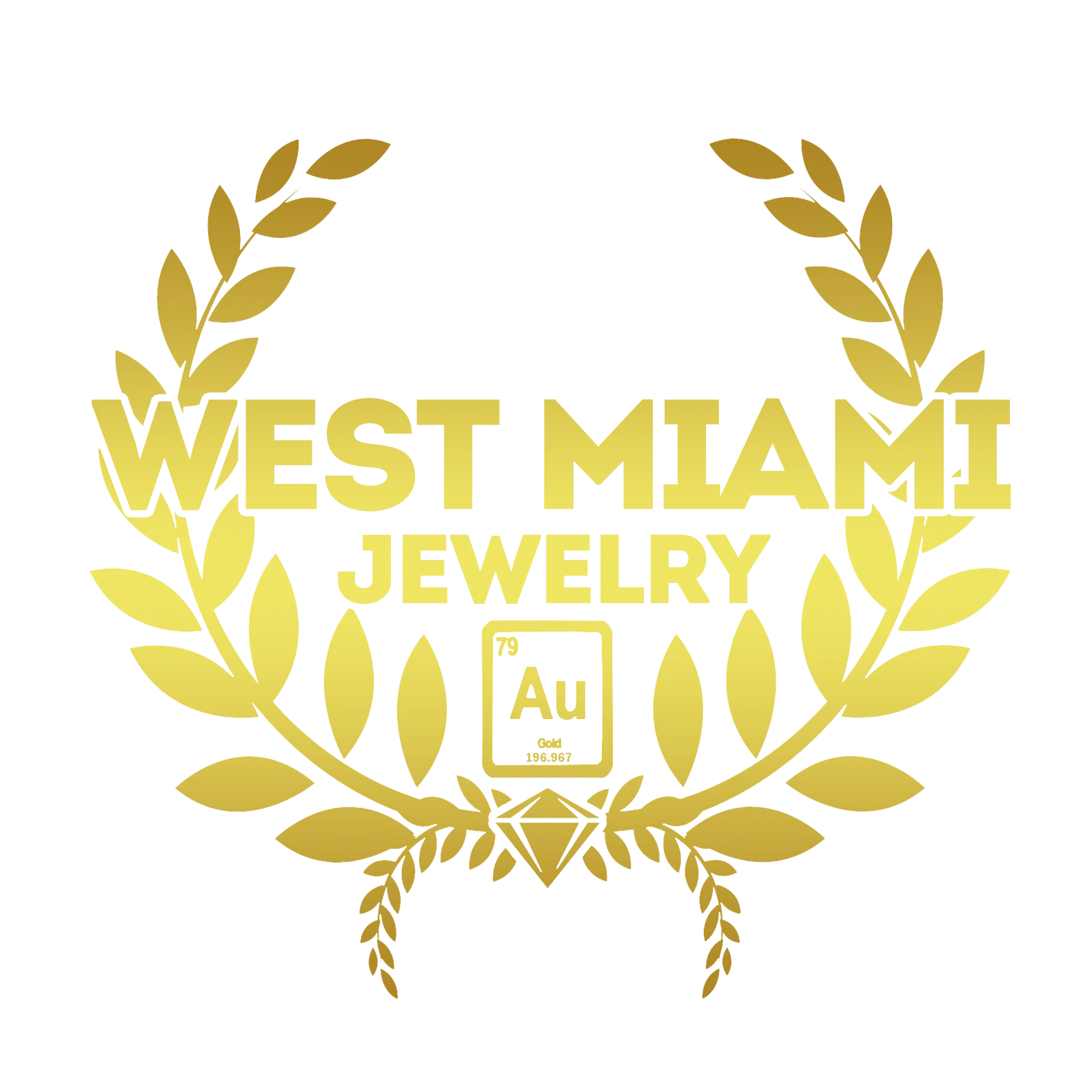 10K Yellow Gold and White Diamond Razor Blade Pendant