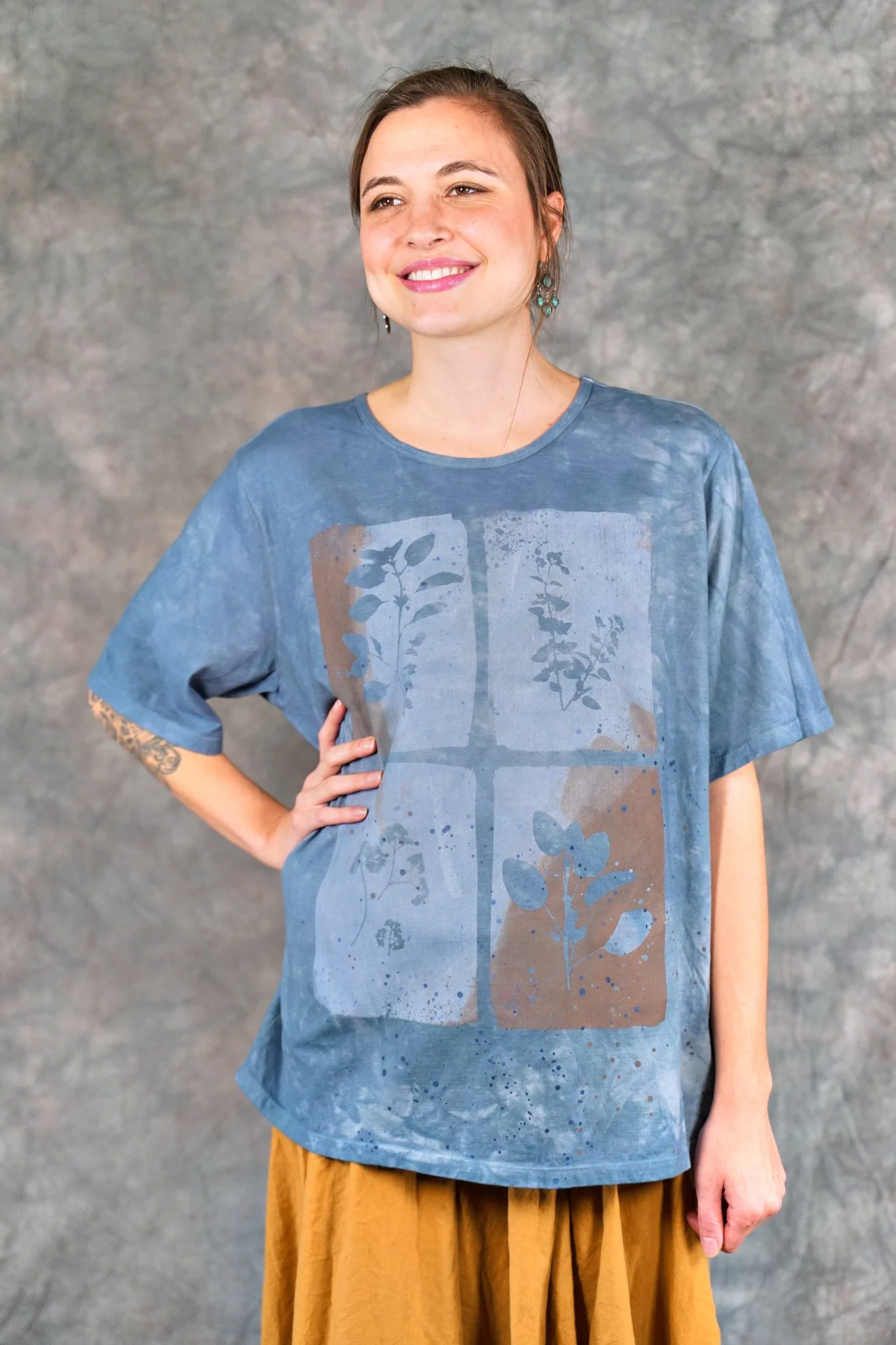 1171HD Fiona Tee  Mottled Blue Sky-P