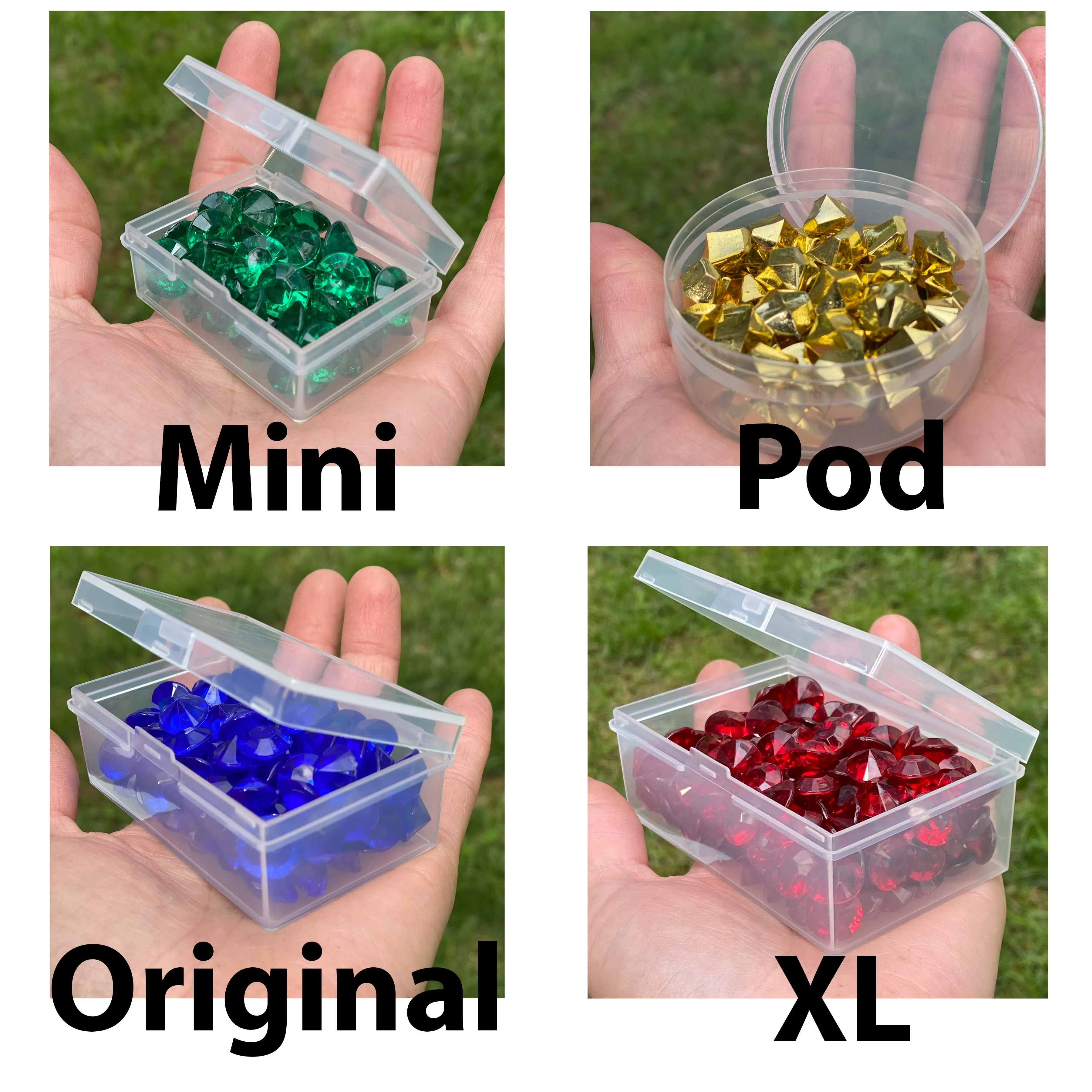 12 BitsBins Original | Containers Measure 3.2 " X 2.1" X 1.2"