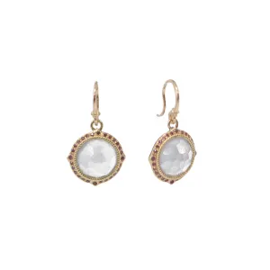 12X12MM TURKISH CHALCEDONY DROP EARRINGS