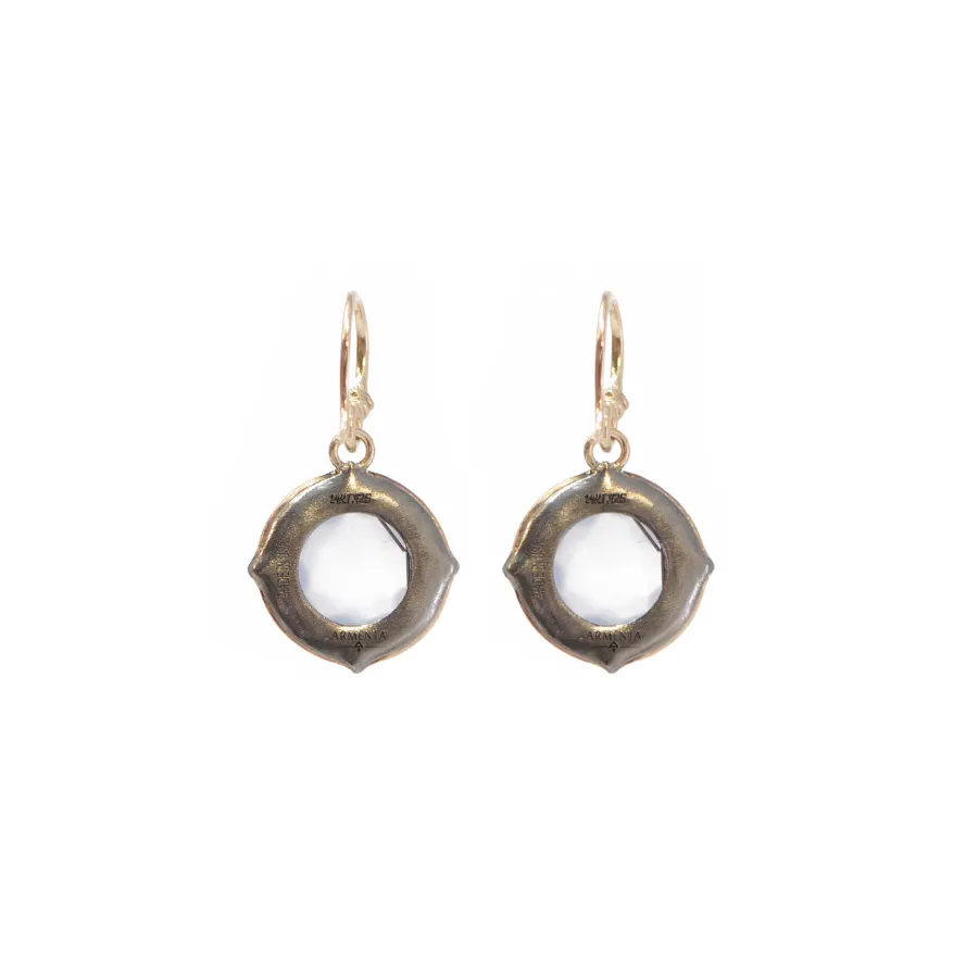 12X12MM TURKISH CHALCEDONY DROP EARRINGS