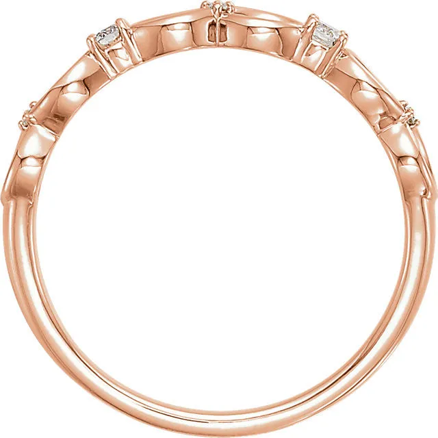 14K Gold .08 CTW Diamond Infinity-Style Ring