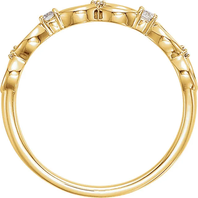 14K Gold .08 CTW Diamond Infinity-Style Ring