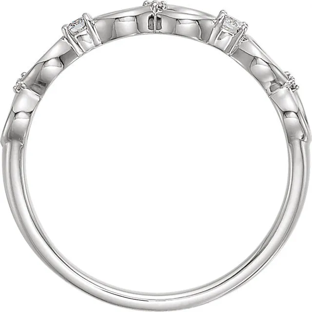14K Gold .08 CTW Diamond Infinity-Style Ring