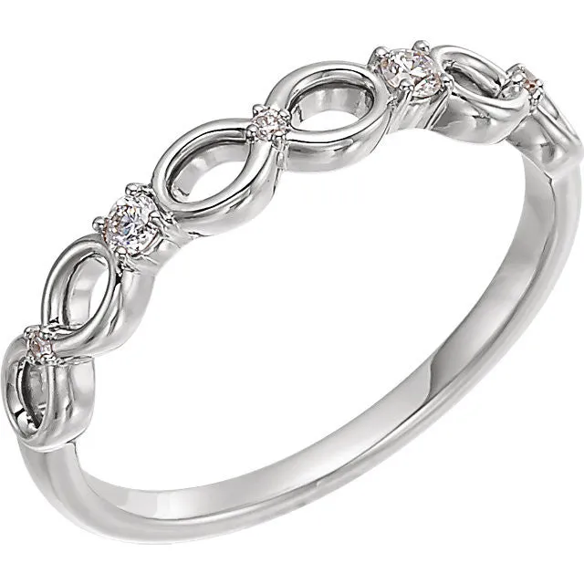 14K Gold .08 CTW Diamond Infinity-Style Ring