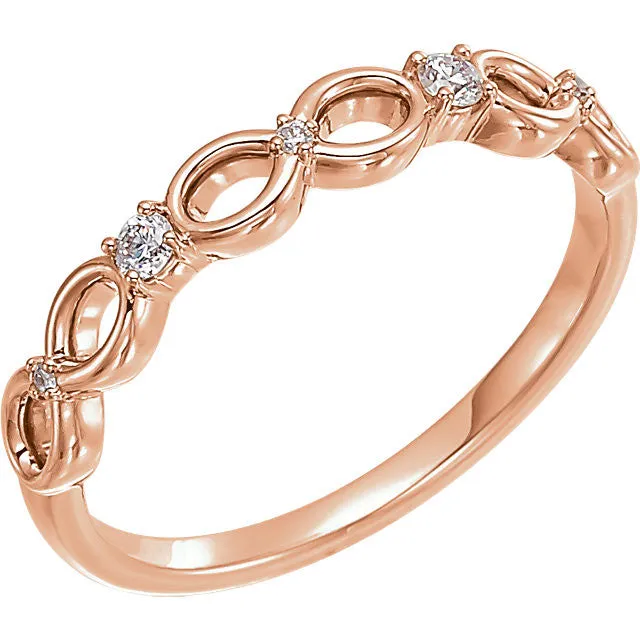 14K Gold .08 CTW Diamond Infinity-Style Ring