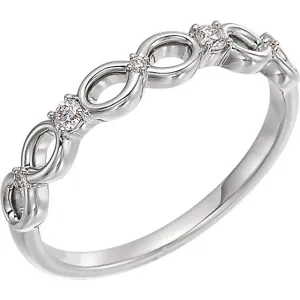 14K Gold .08 CTW Diamond Infinity-Style Ring