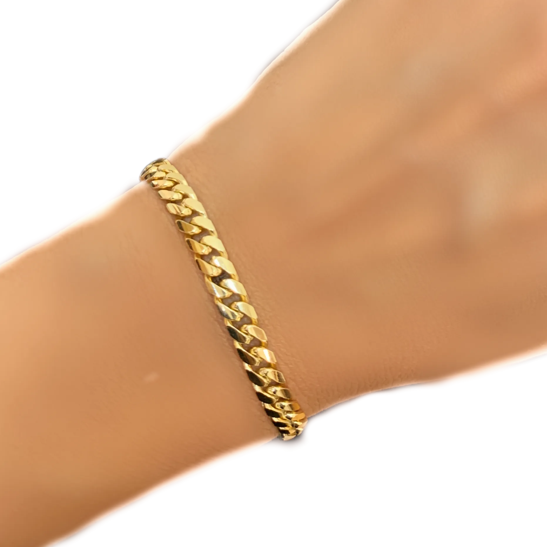 14K Gold Men's Cuban Link Bracelet