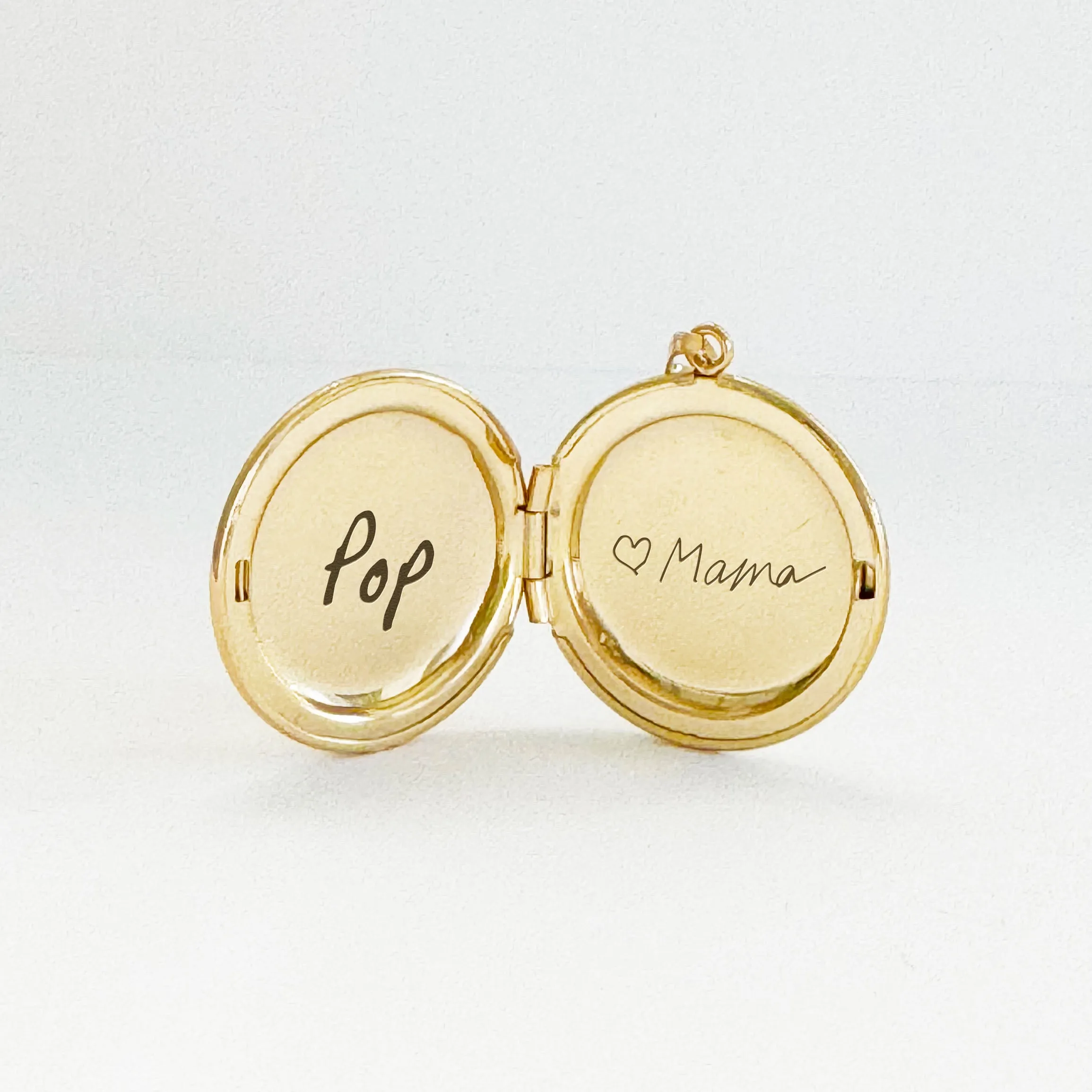 14k Yellow Gold Medium Silhouette Locket Necklace