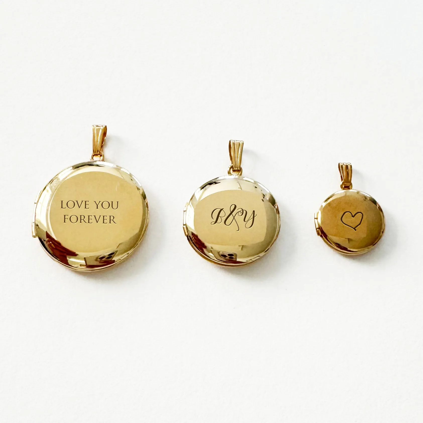 14k Yellow Gold Medium Silhouette Locket Necklace