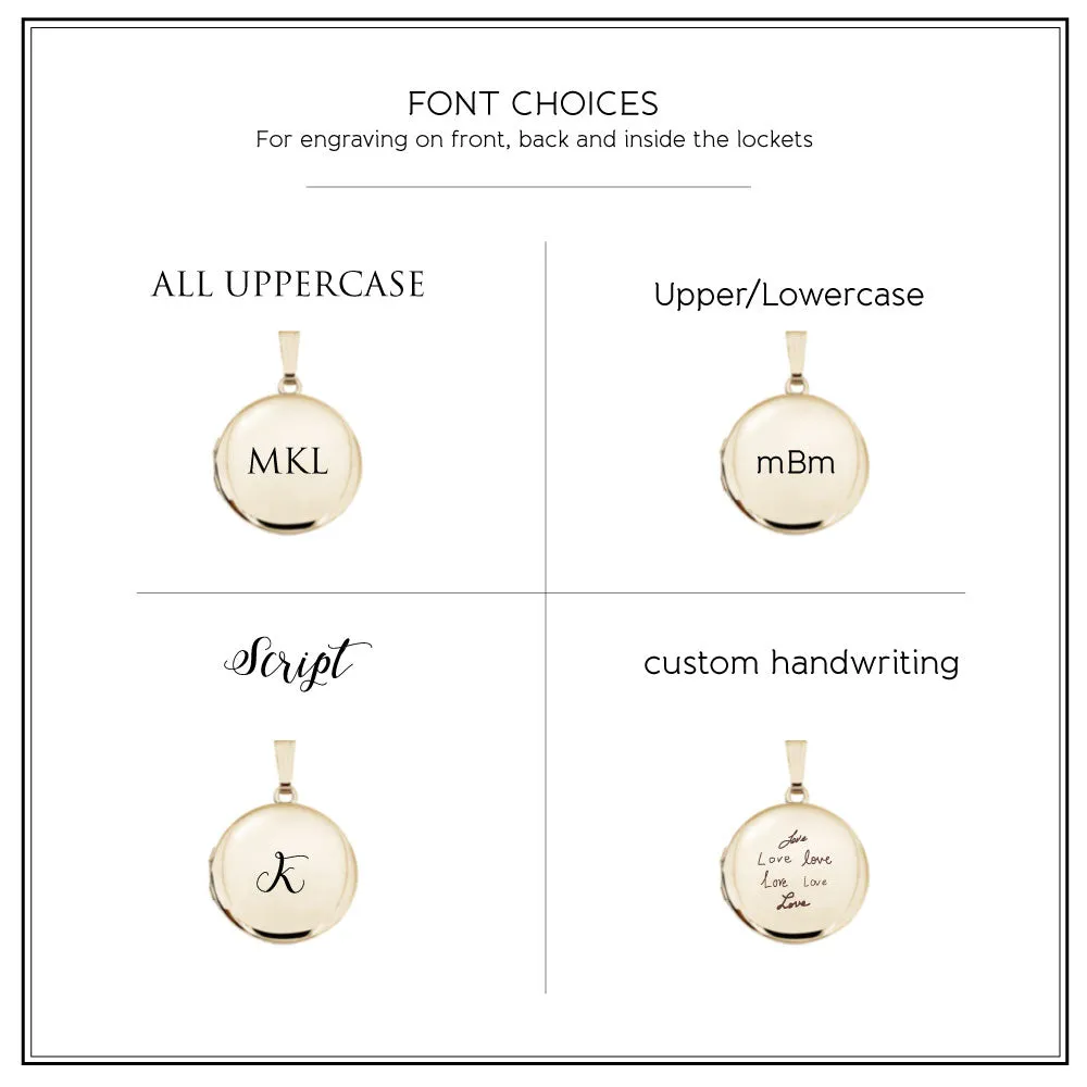 14k Yellow Gold Medium Silhouette Locket Necklace