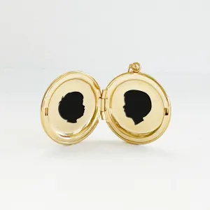 14k Yellow Gold Medium Silhouette Locket Necklace