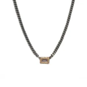 16.5" BAGUETTE PEACH MORGANITE NECKLACE