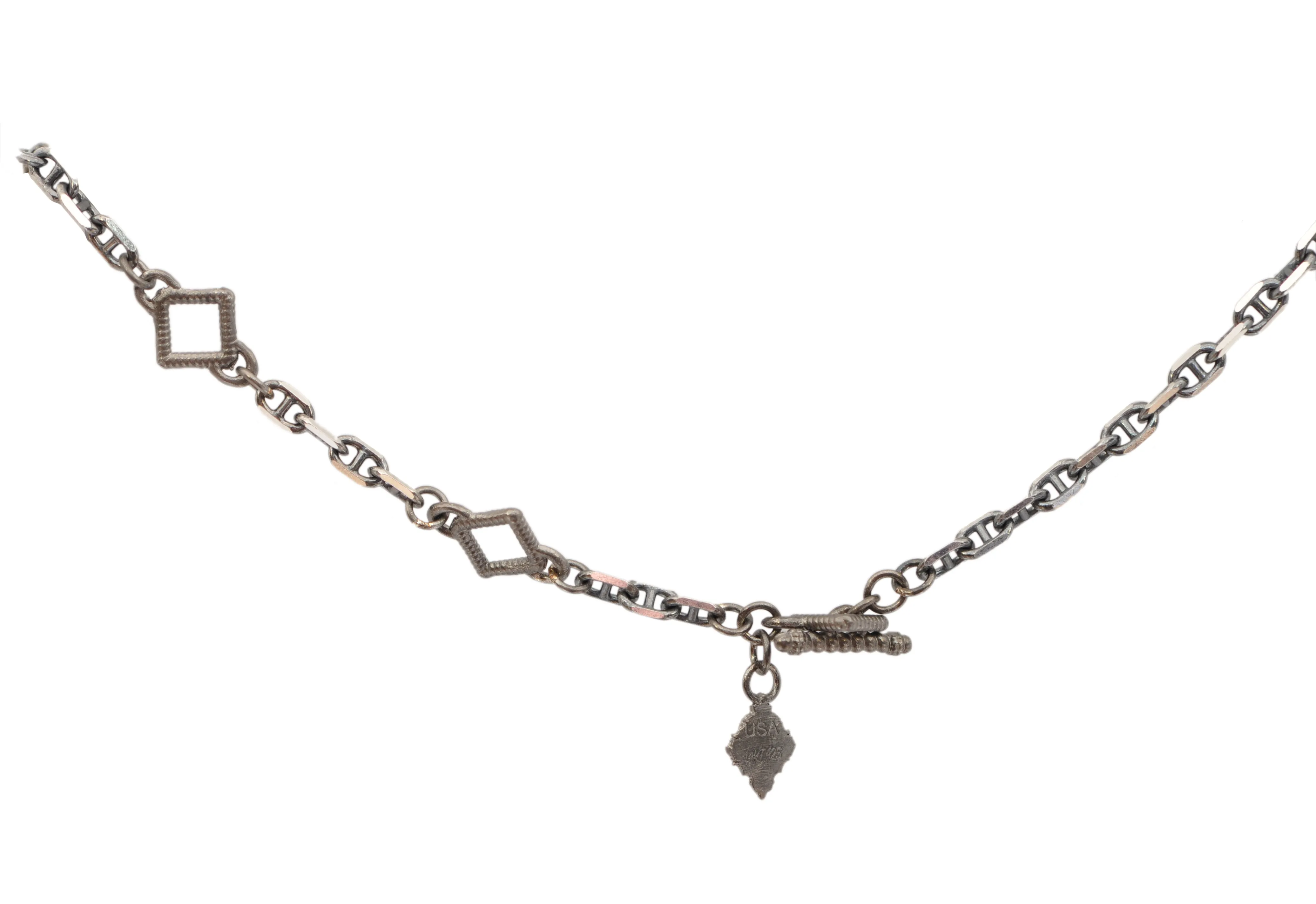 17.5" CRIVELLI MORGANITE CRESCENT PENDANT NECKLACE