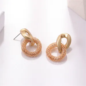 18K Gold-Plated Open Circle Drop Earrings