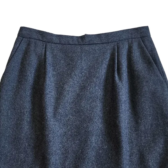 1990s Vintage Pendleton 100% Wool Maxi Pleated Lined Skirt - 8 Tall