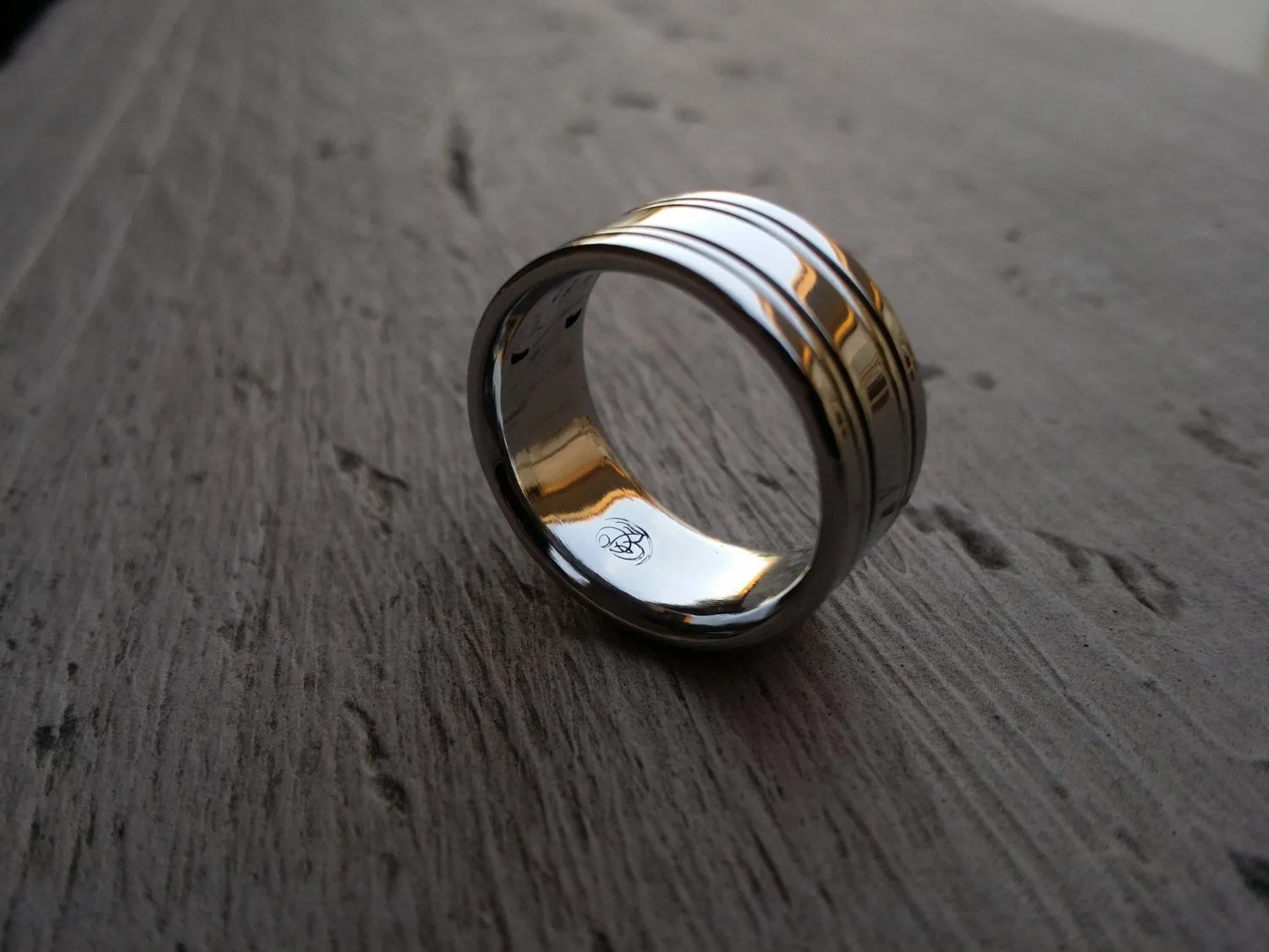 21 "DUPLEX" handmade stainless steel ring (not casted) hypoallergenic mens rings wedding band mens jewelry ring