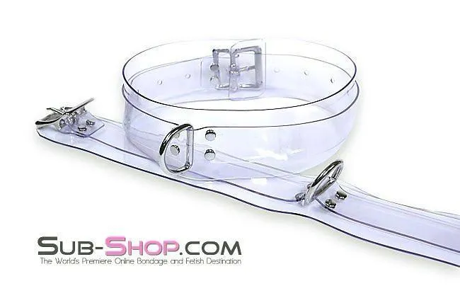 2712A      Clearly Bound Luxe PVC Thigh Cuffs