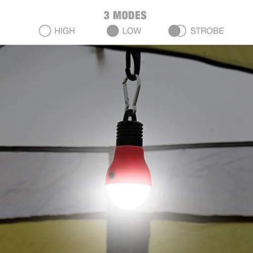 3pcs Camping Lights-3 Lighting Modes,Portable LED Bulbs Ideal for Kids’ Camping