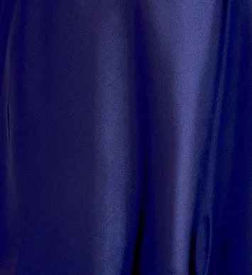 4507- Satin long gown w lace