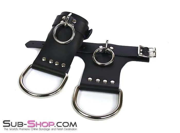 4729A      Suspension Bondage Leather Wrist Cuffs