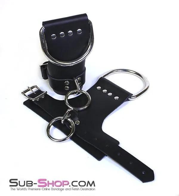 4729A      Suspension Bondage Leather Wrist Cuffs
