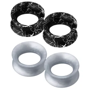 4PCS 6-16mm Thin Silicone Ear Plugs Tunnels
