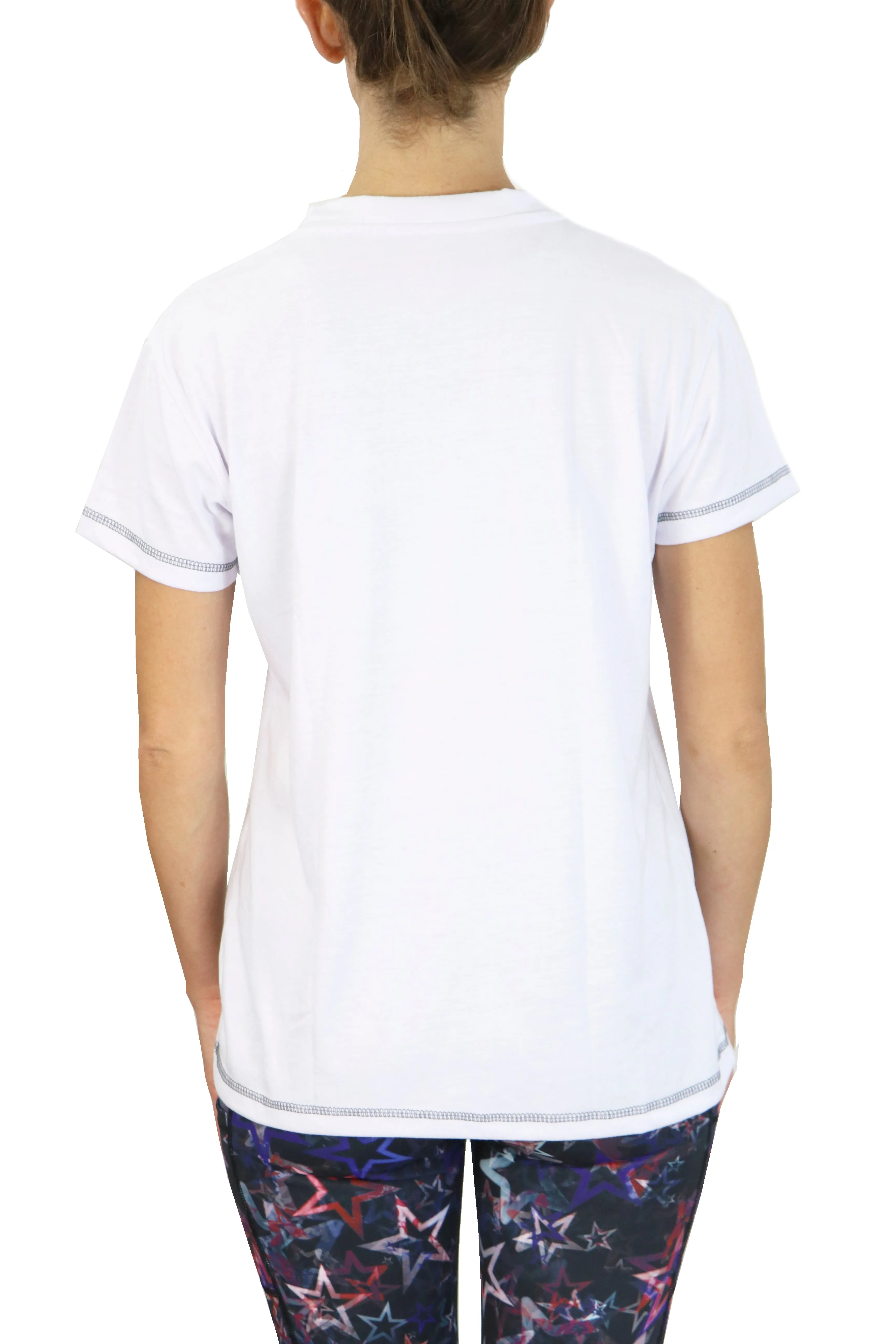 5102 -USA Women short sleeve Pocket Tee/ White - FINAL SALE