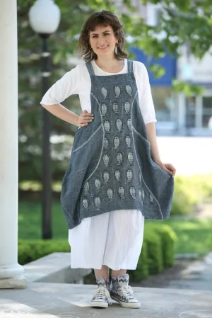 6201 Chambray Curve Apron UNPRINTED
