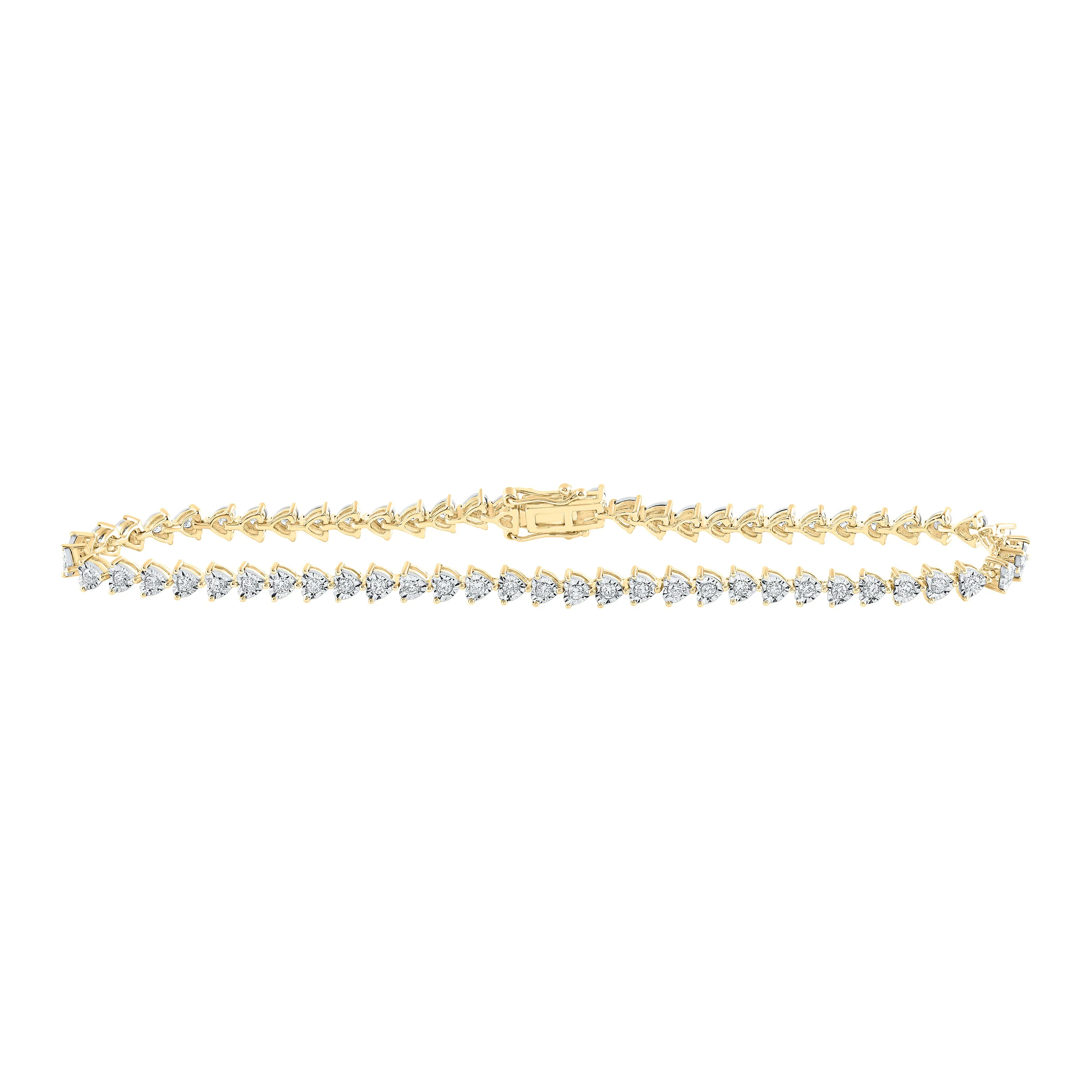 7/8 CTW-DIA NK HEART BRACELET (7 INCH)