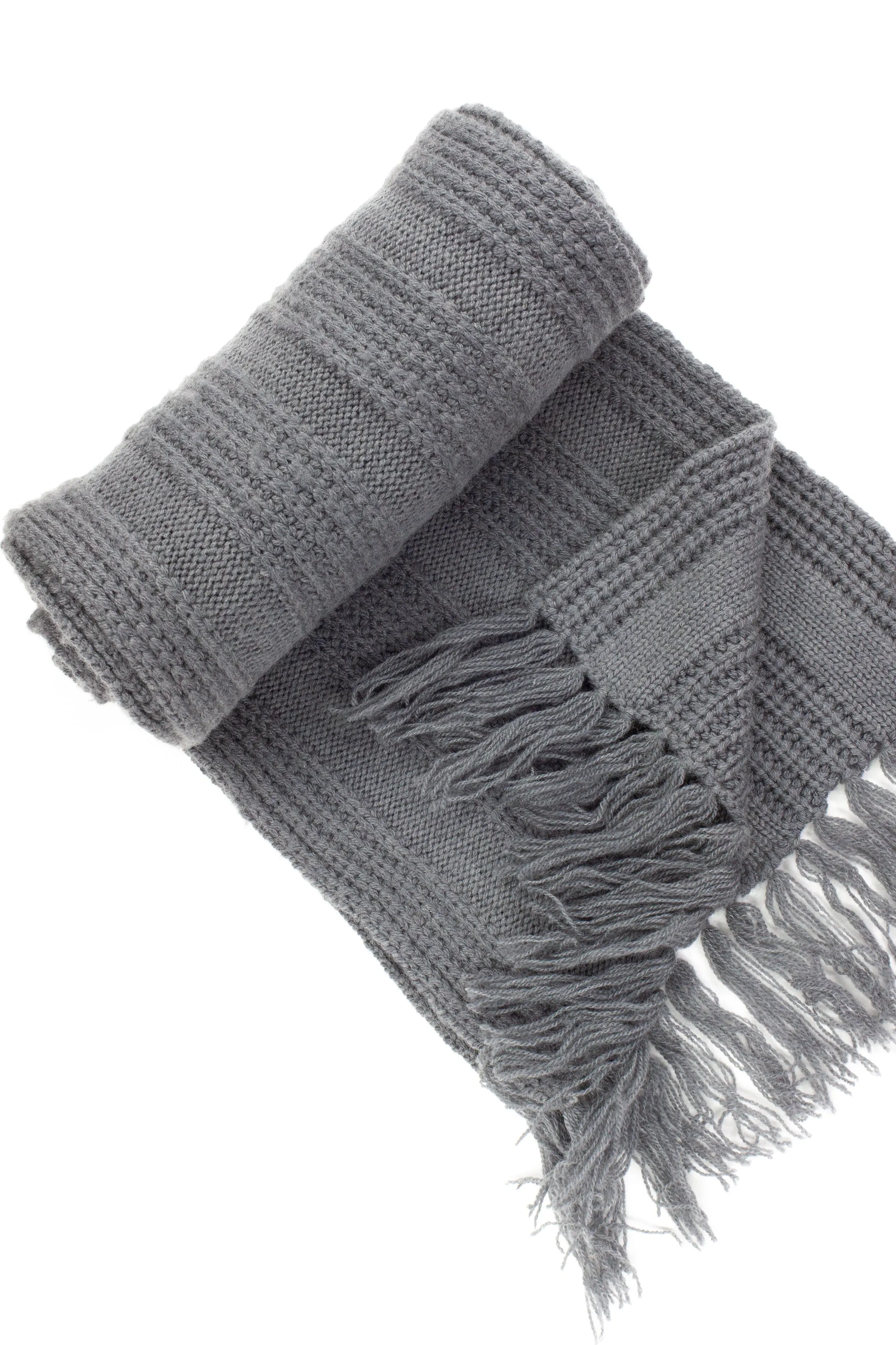 80% Wool 20% Cashmere Hand Crafted Long Winter Scarf Men