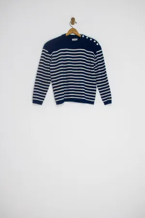 80’s STRIPED PULLOVER SWEATER / SMALL