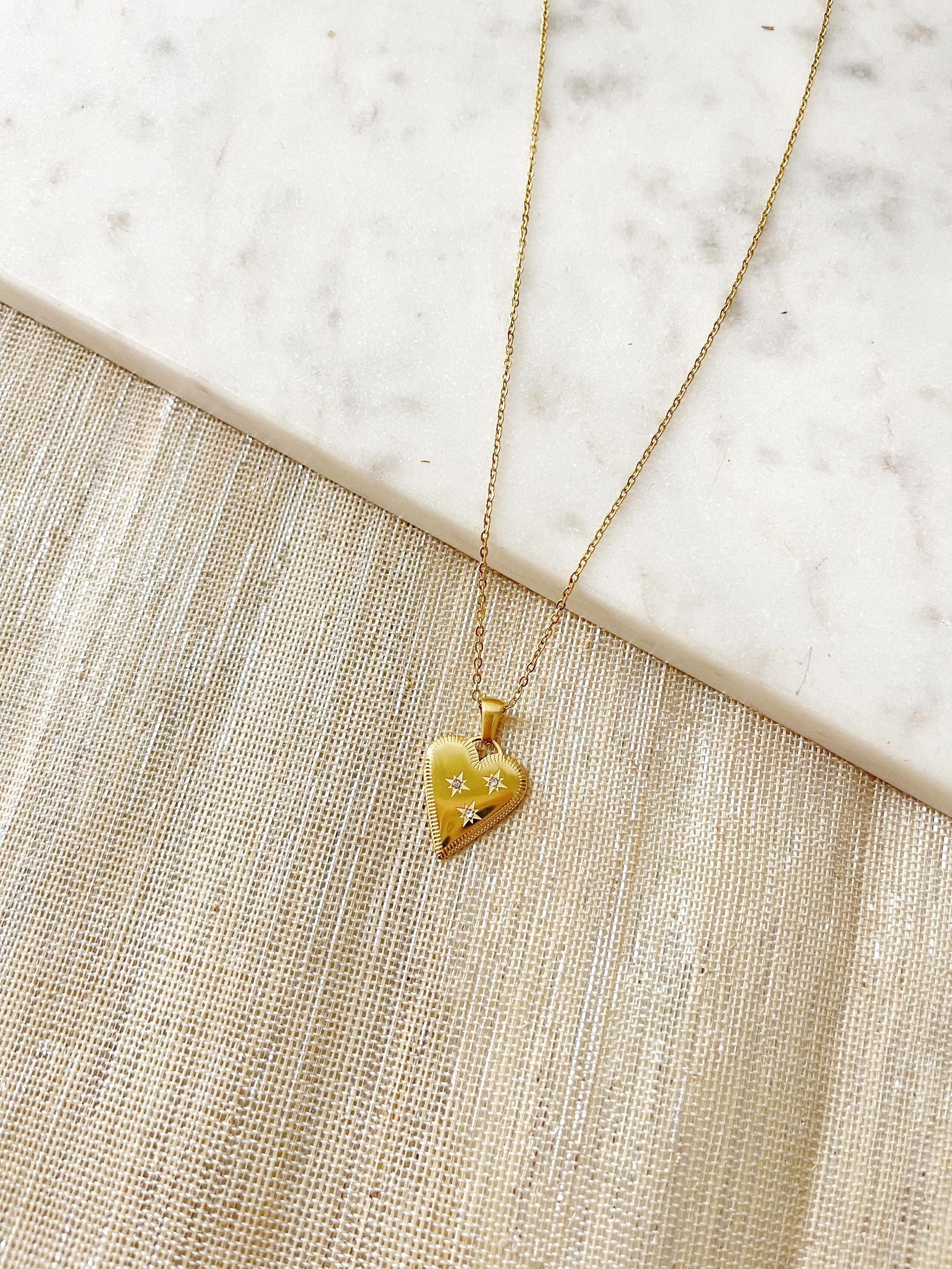 8350JN - Liza Heart Gold Filled Necklace