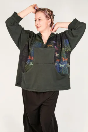 8888 Hip to Be Square Hoodie-Night Forest-P