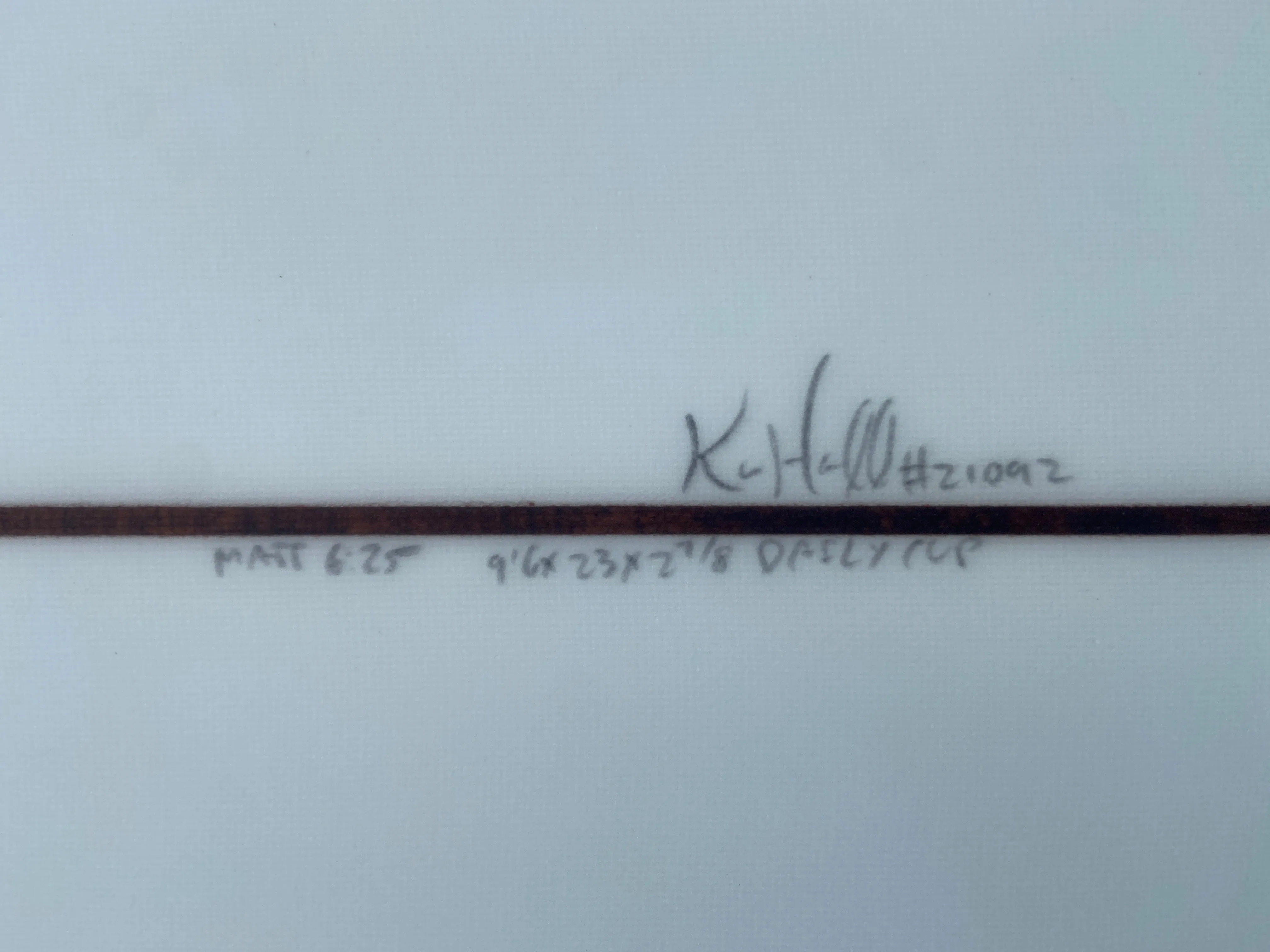 9'6" Kris Hall Triple Stringer Daily Cup