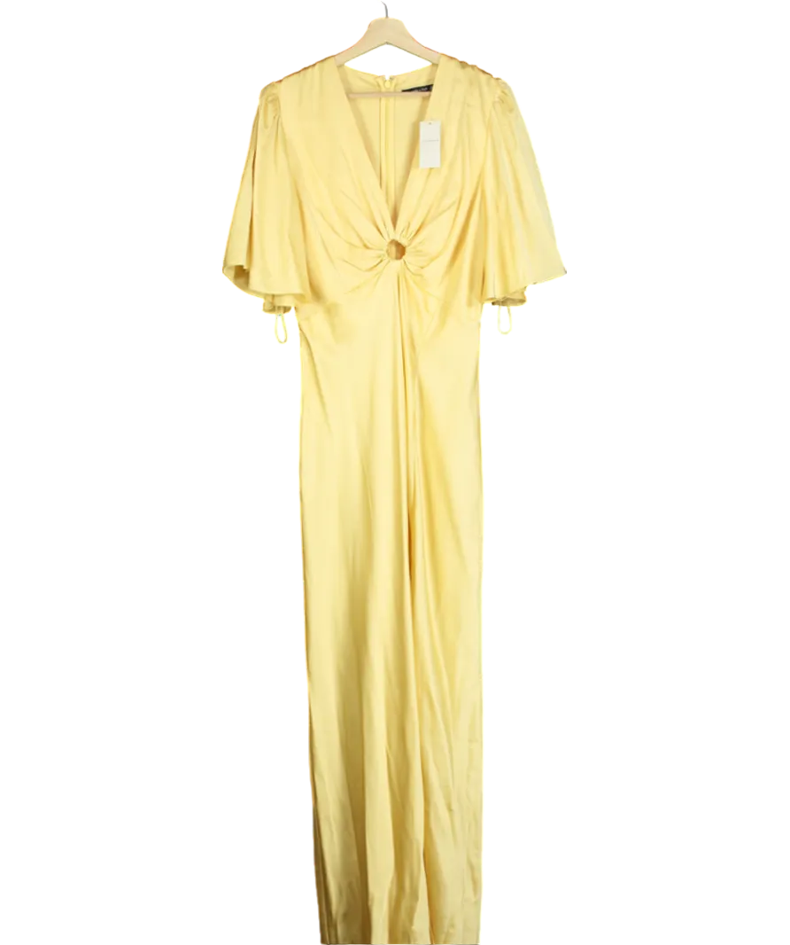 Abercrombie & Fitch Yellow O-ring Maxi Dress UK L