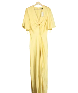 Abercrombie & Fitch Yellow O-ring Maxi Dress UK L
