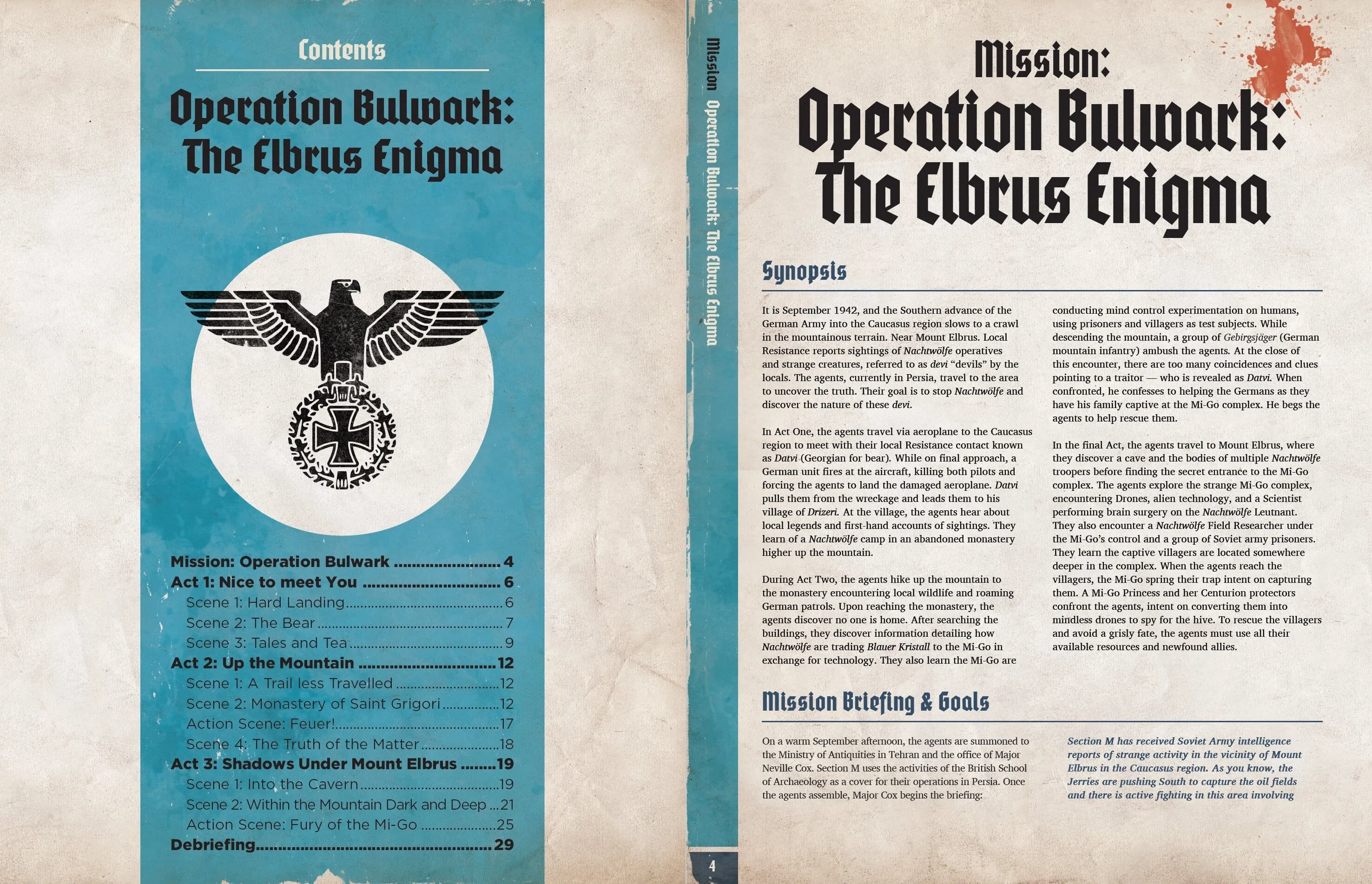 Achtung! Cthulhu 2d20: Operation Bulwark: The Elbrus Enigma (PDF)