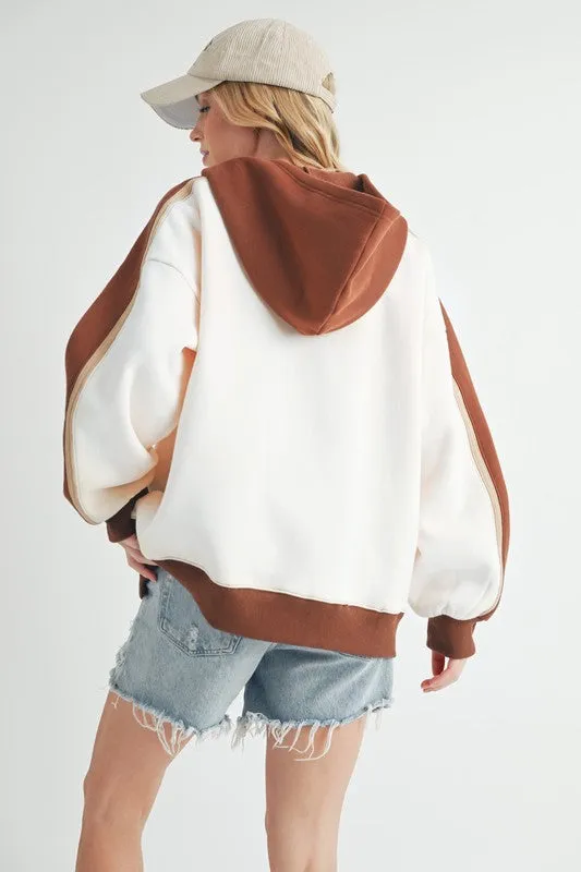 Aemi   Co Kate Colorblock Hoodie