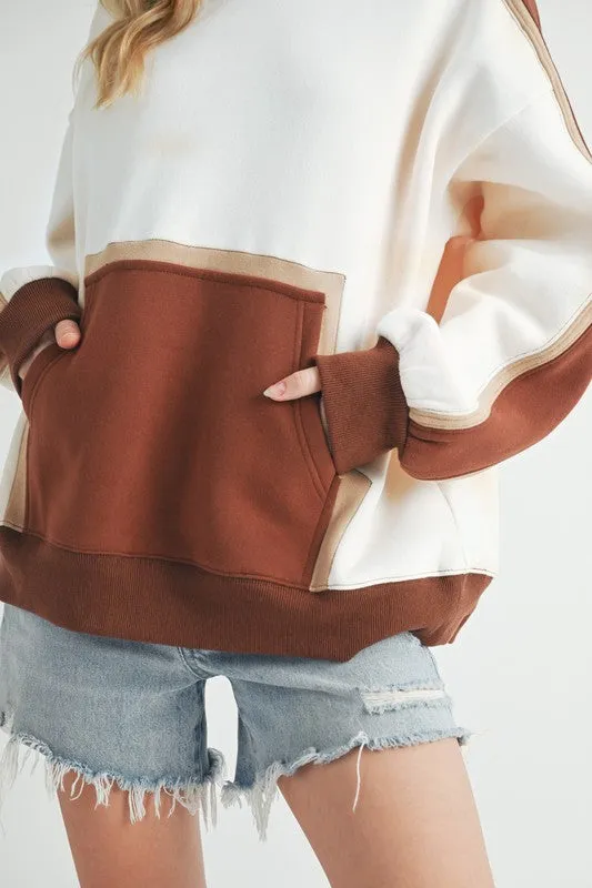 Aemi   Co Kate Colorblock Hoodie