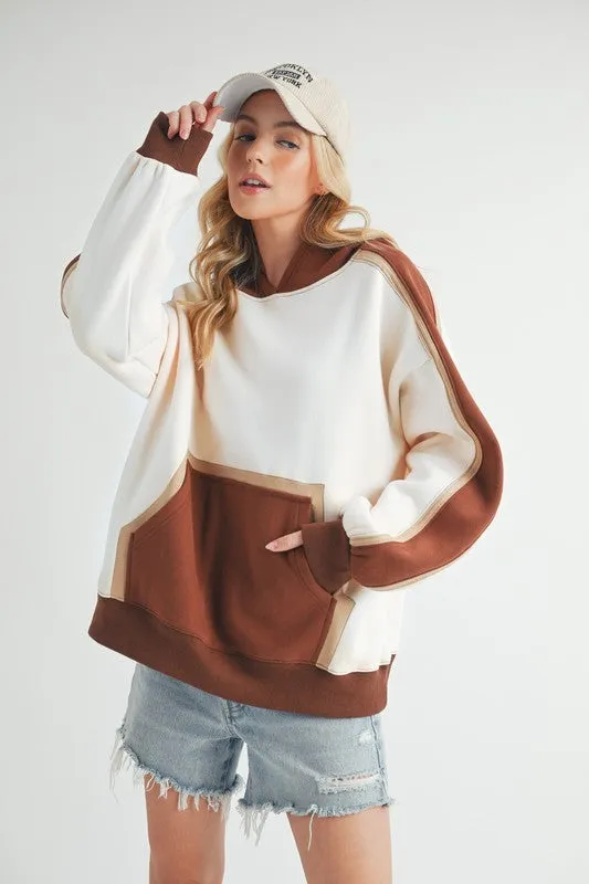 Aemi   Co Kate Colorblock Hoodie