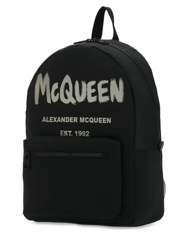 Alexander Mcqueen Black Backpacks