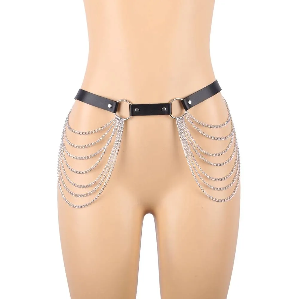 All-match trend metal tassel dark punk chain belt Egypt