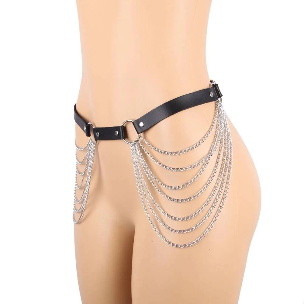 All-match trend metal tassel dark punk chain belt Egypt