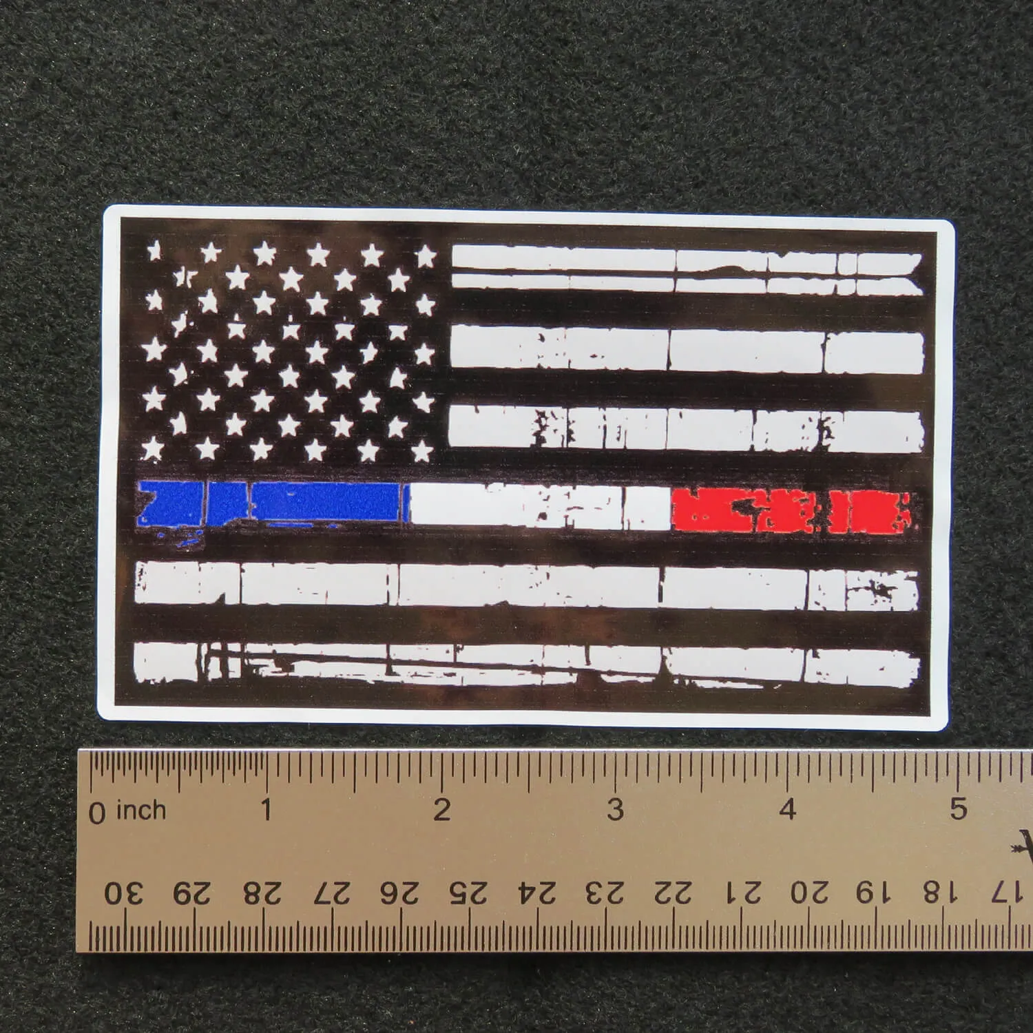 American Flag Thin Blue White Red Line Vinyl Decal