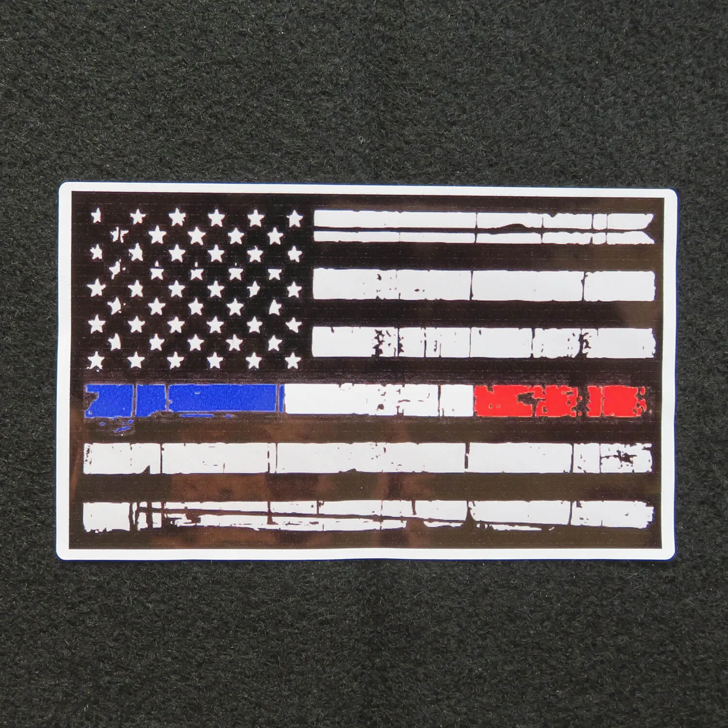 American Flag Thin Blue White Red Line Vinyl Decal